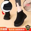 Thick-soled heightening Birkenstocks women's Martin boots 2025 new autumn and winter velvet warm snow boots short boots cotton shoes