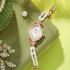 New Chinese Light Luxury Women'S Watch Niche High-End Chinese Style Bracelet Watch Women'S Bead Oval Small Plate Watch