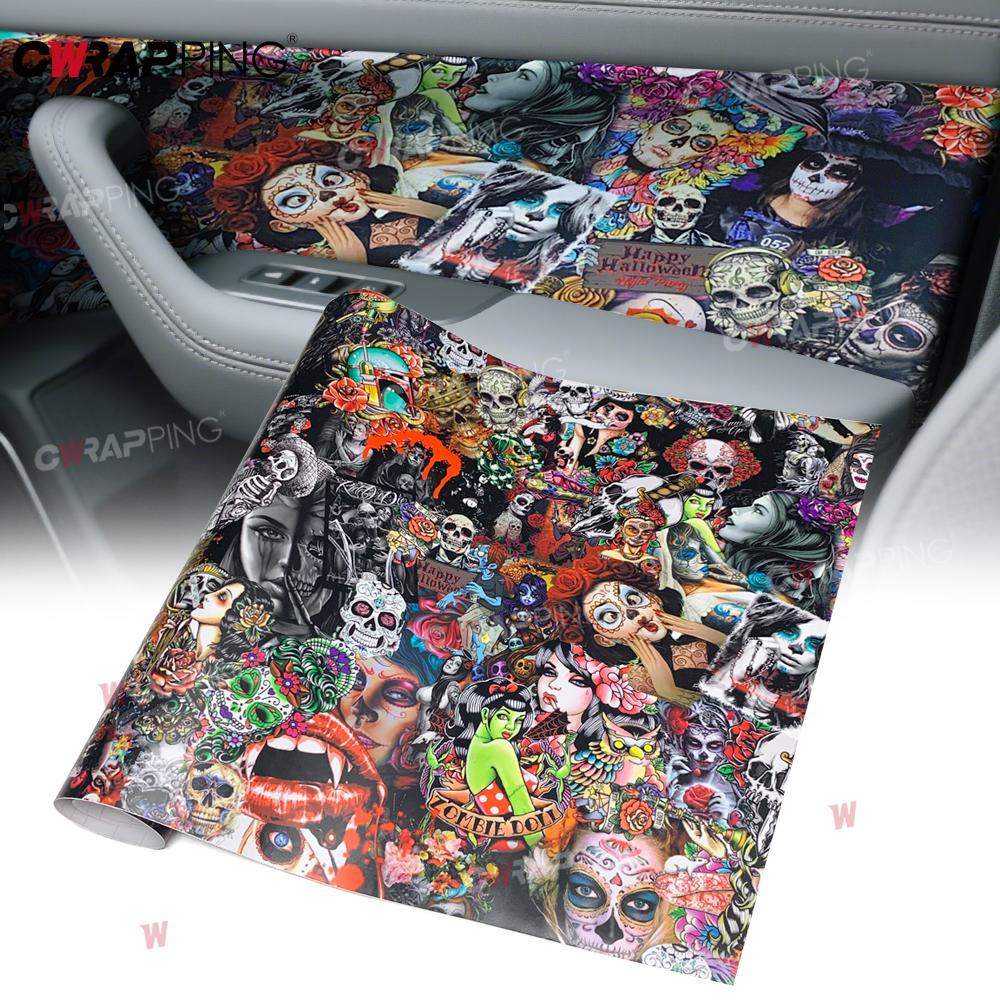 Self-adhesive Film Camouflage Printed Automotive Vinyl Wrap Waterproof Car Stickers Vinyl for Motorcycle Tuning Auto Accessories