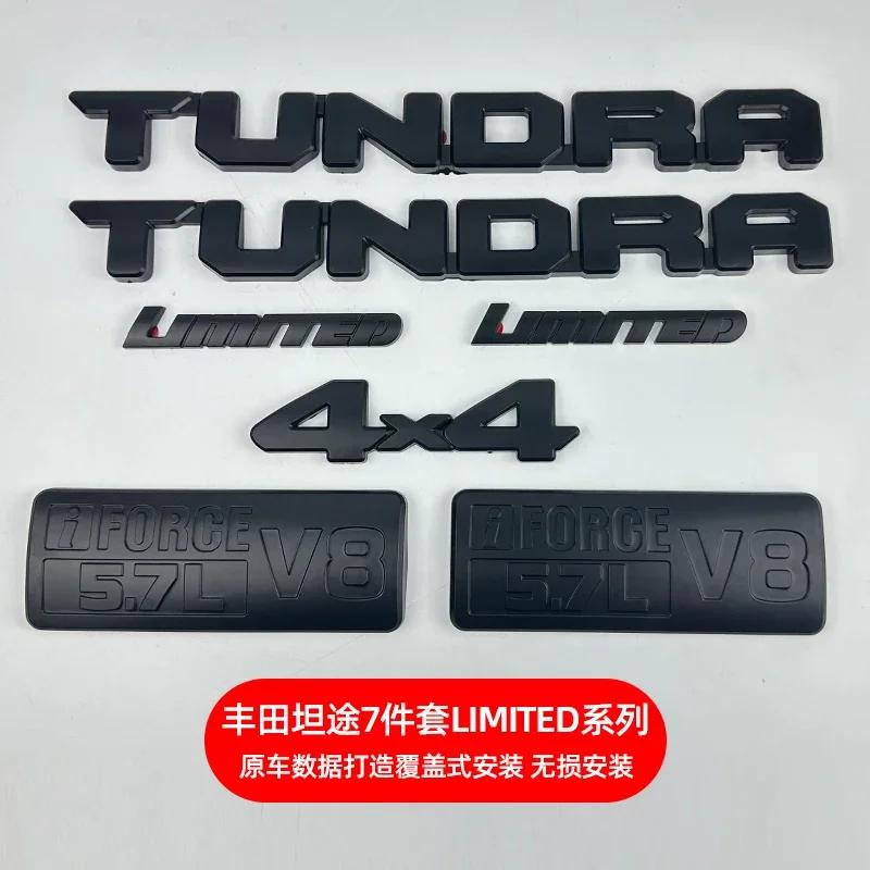 Matte Black Overlay Car Sticker for Toyota TUNDRA Pickup 4X4 SR5 V8 Modified Limited Edition Logo Cover FE6