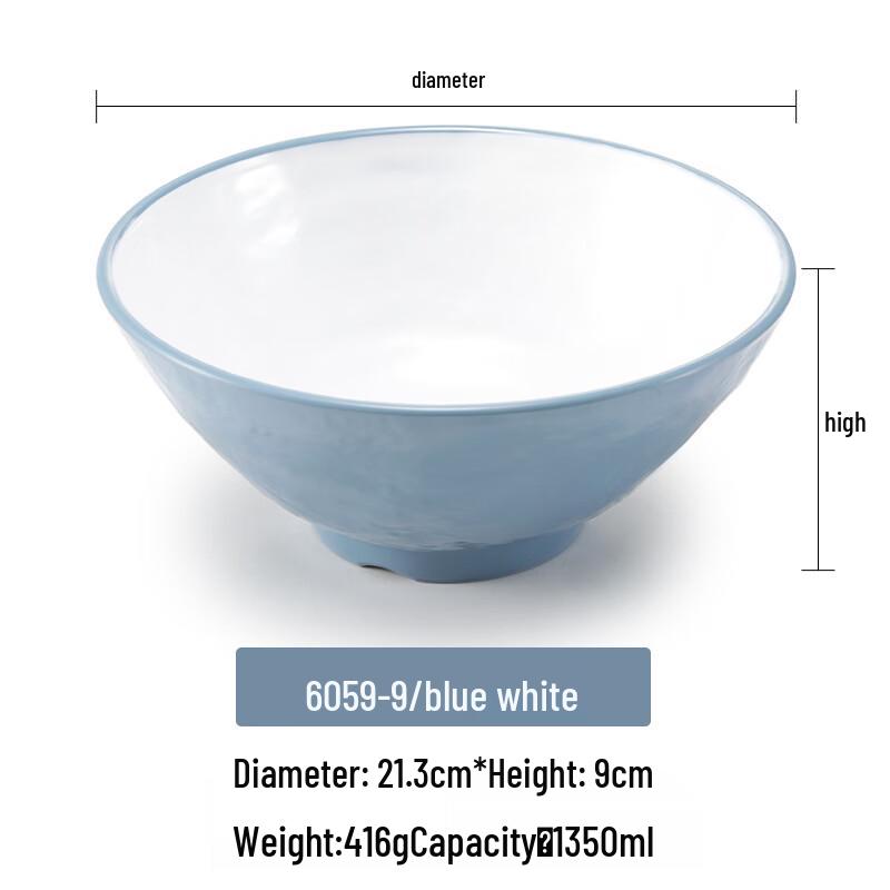 

Chinese Style Melamine Soup & Noodle Bowl