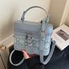 Fashion and Popular Diamond-encrusted Handbag Women's 2025 New High-end Versatile Box Bag, Foreign Style Shoulder Messenger Bag