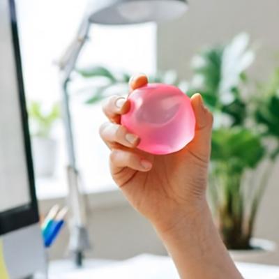 2/4/6Pcs Clear Coconut Oil Squeeze Ball Anxiety Relief Shapeable Stress Ball Soft Stretchy DIY Moldable Ball Sensory Fidget Toy