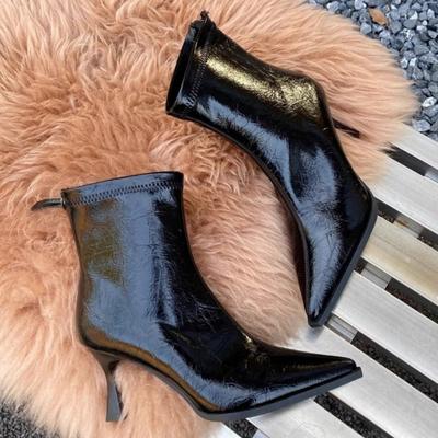 Sexy Pointed Toe High Heels Ankle Women Boots Chelsea Leather Shoes Winter 2025 Trend New Office Elegant Shoes Pumps Botas Mujer
