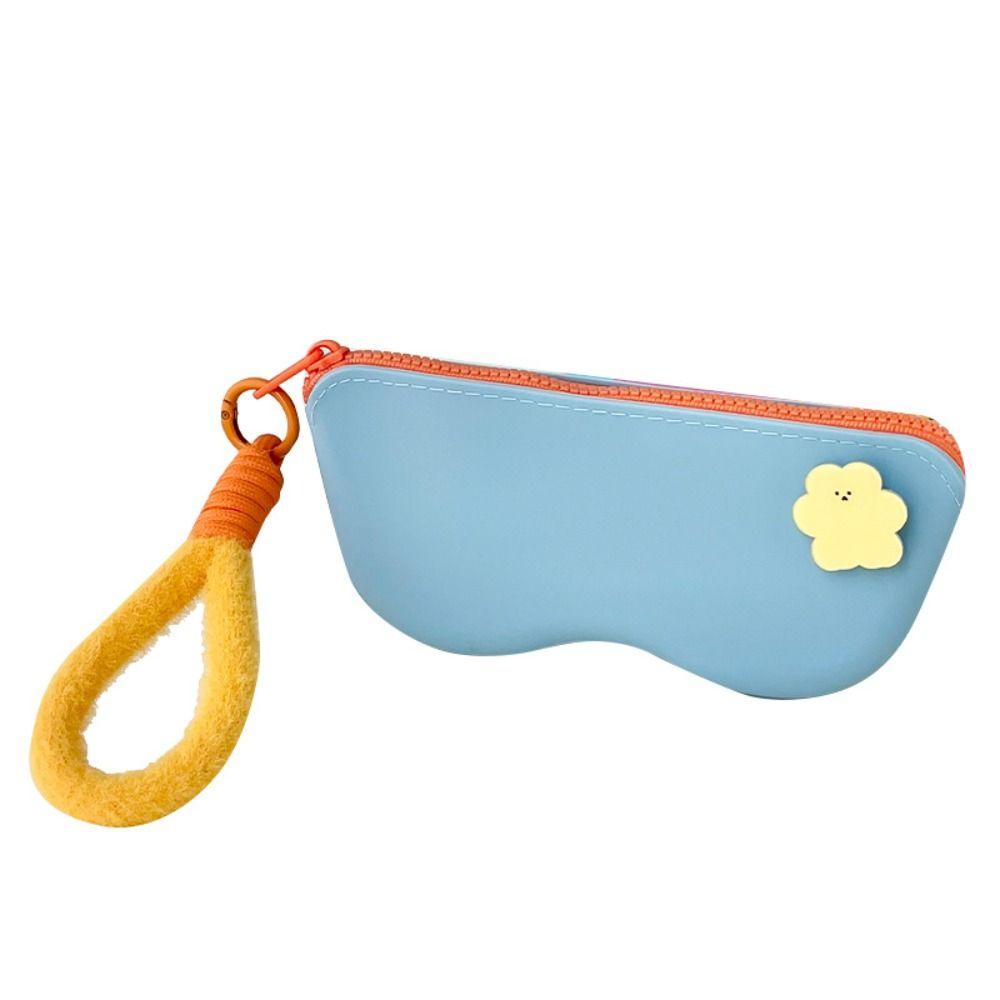 Eco-friendly Portable Zipper Eyeglasses Bag Plush Handle Glasses Storage Bag  Travel Essentials