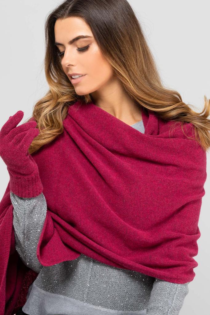 Scarf*01 Women' Winter Fuchsia Color