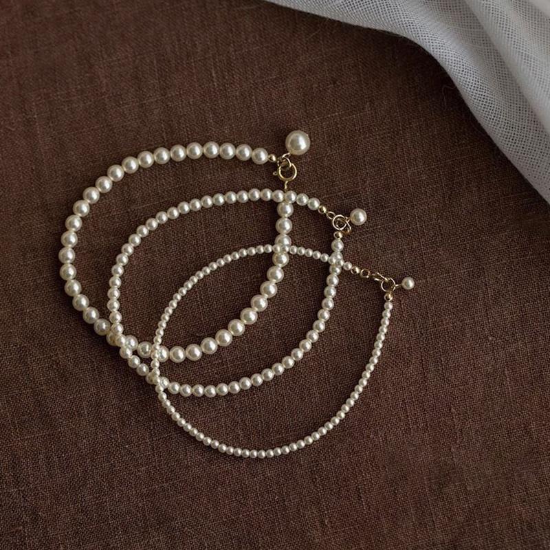 Retro Simple Artificial Pearl Bracelet For Women Fashion Versatile Temperament Bracelet Birthday Gift