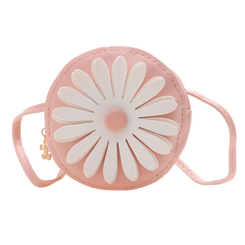 

Adorable Mini Floral Shoulder Bag For Kids With Breathable Pu Material In Various Colors рожевий