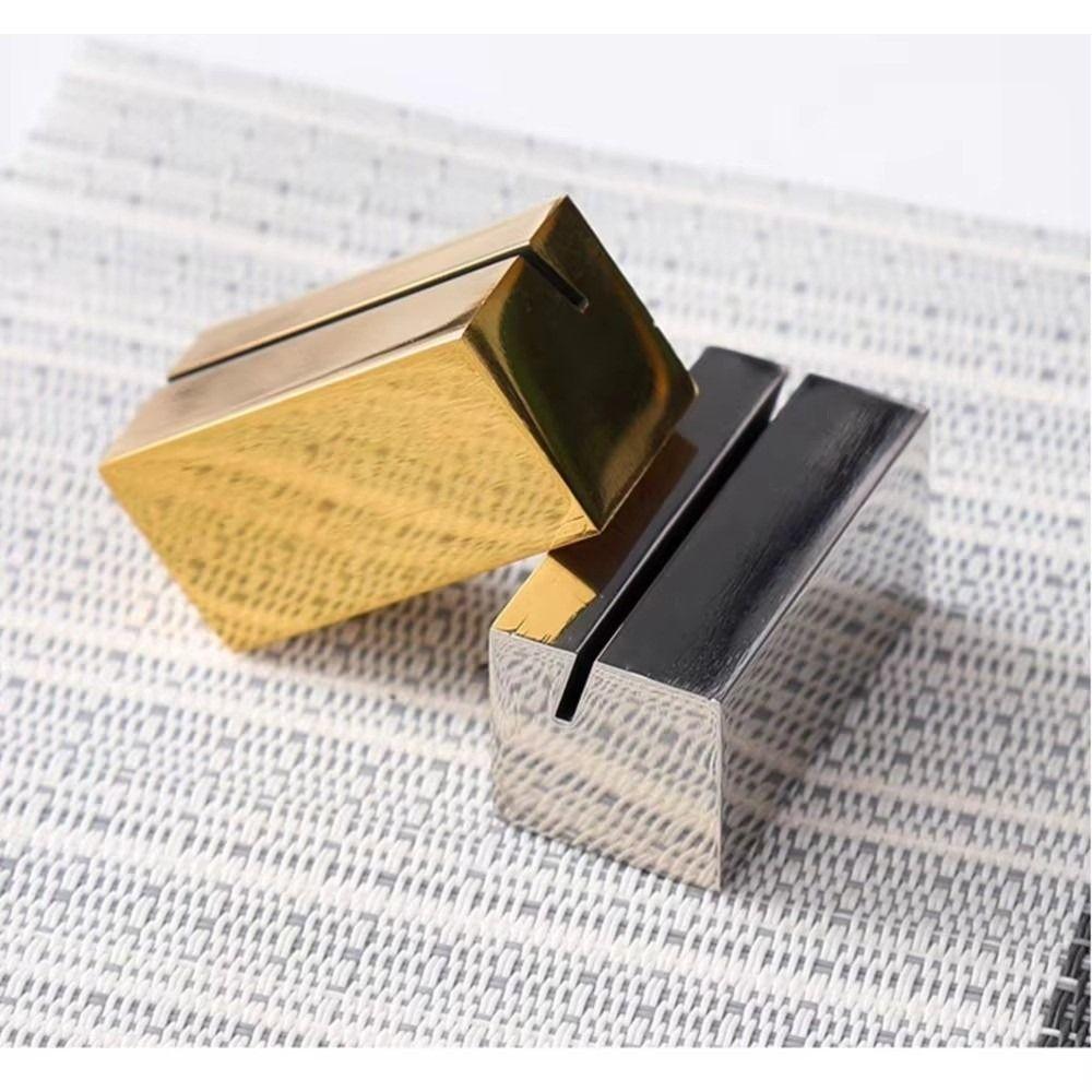 Geometric Shape Table Place Card Holder Solid Table Number Display Stand Menu Sign Holder Hotel