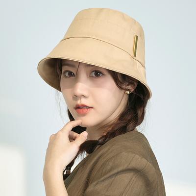 Summer Classic Solid Colors Bucket Hat Cotton Women UV Protection Fisherman Cap Adult Spring Casual Panama Hat Travel Beach Bob