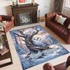 Birds Theme Crystal Velvet Floor Rug Personalized Custom Name Text Warm Carpet Home Decoration