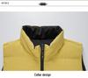 In-Stock Men's & Women's Double-Sided Thickened Down Cotton Vest with Stand-up Collar - Warm, Trendy, Casual for Autumn/Winter