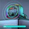 Car Bluetooth 5.0 Charger Fm Transmitter Pd 18W Type-C Dual Usb Colorful Ambient Light Cigarette Lighter Mp3 Music Player