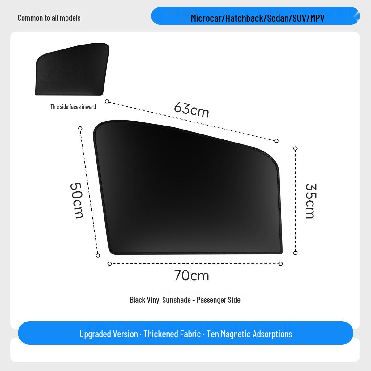 Premium Magnetic Car Window Sun Shade and Privacy Curtain