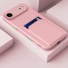 Silicone Wallet Card Slot Armor Case For iPhone 17 Air 16 15 14 13 12 11 Pro Max Plus SE4 16e Mini X XS XR Shockproof Soft Cover