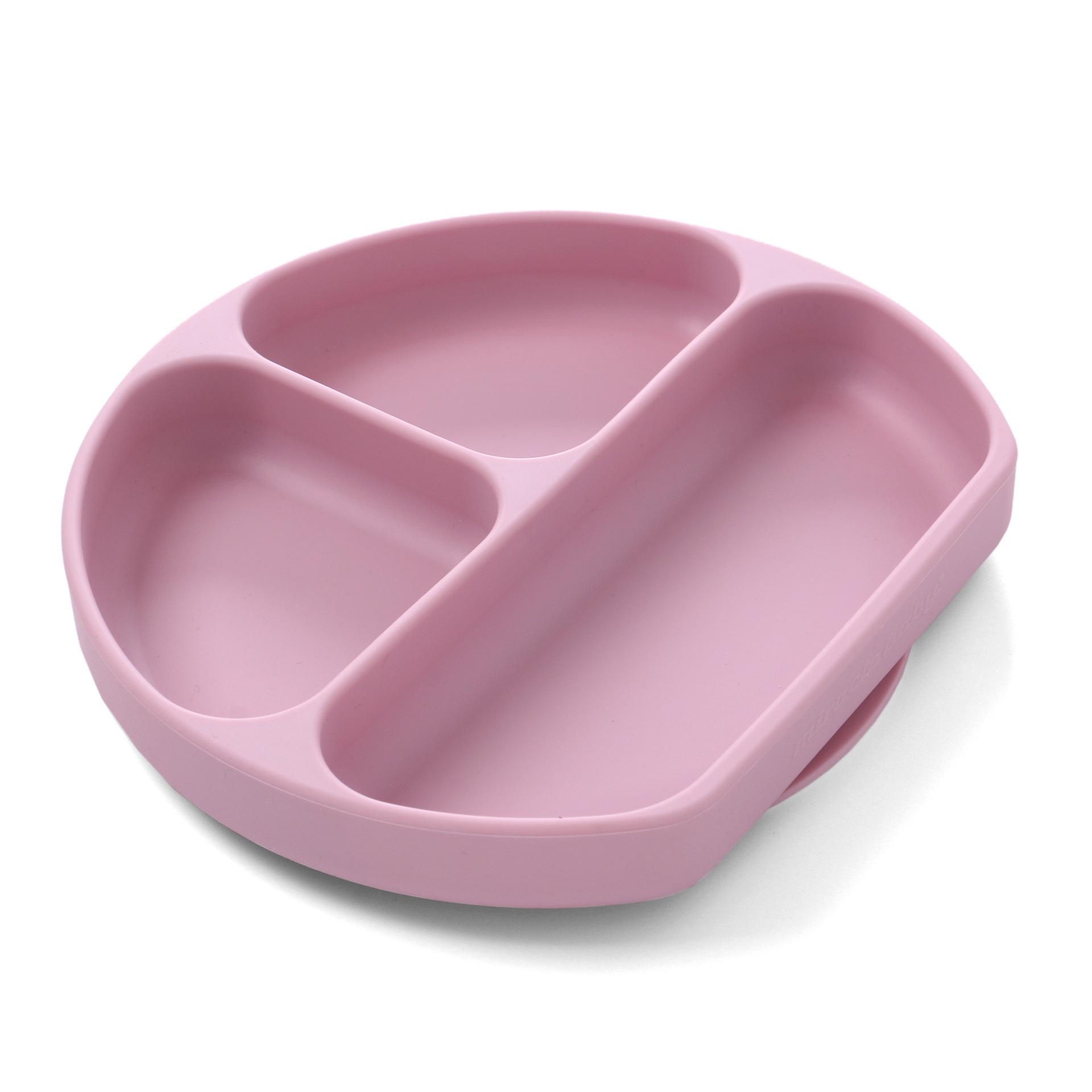 

Силиконовая посуда набор из четырех предметов миска для кормления малышей разделенная тарелка Dinner plate розовый