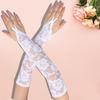 Vintage Lace Flower Fingerless Gloves for Ladies Fashion Roleplay Accessory Arm Sleeves for Weddings and Theme Parties
