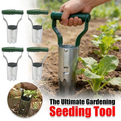 Gardening Seeding Tool Hole Punch Transplanting Digging Soil Seedling Lifter Vegetable Planting Fertilizer Hole Maker Garden Hand Tool