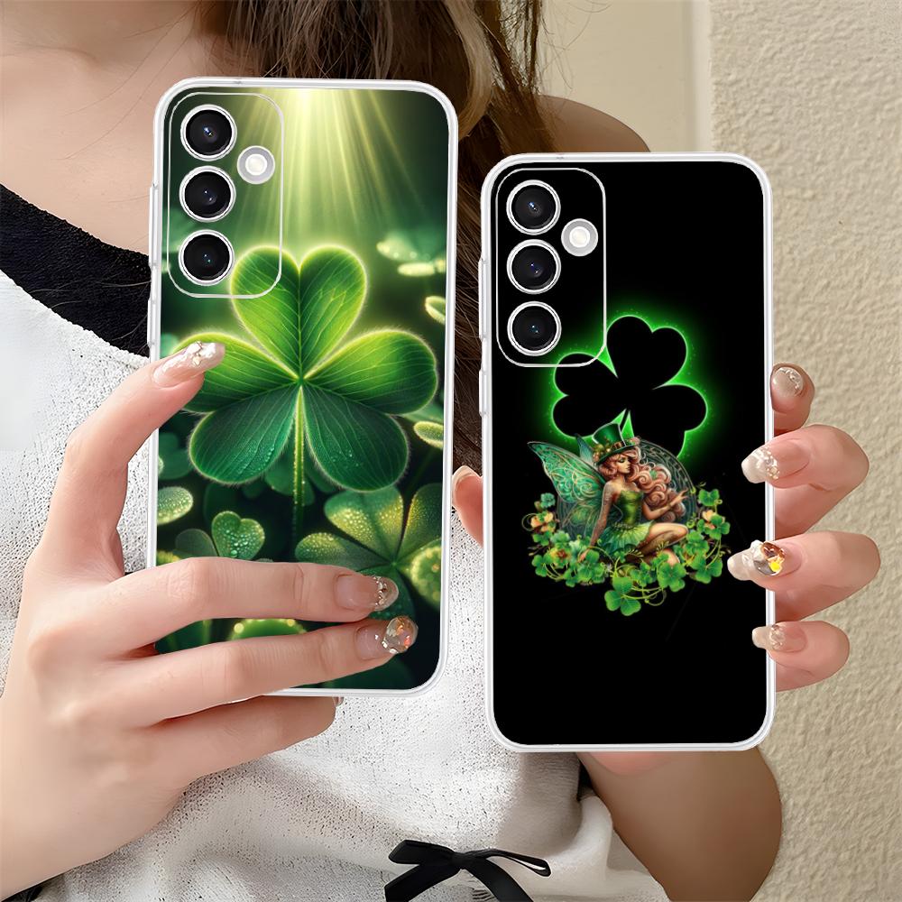 Saint Patrick's Day Mobile Phone Case for Samsung Galaxy S25 S24 S23 S22 S21Plus FE Ultra Clear Colorful Cover Luxury Cover