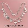 Charms   Copper 45cm 18inch Chain Necklace Pendant Multi-Element for women men lady Fashion Cross/Moon/Stars/Lock/Key