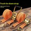 1 Set 40mm Wide 3-12 Meters Double Hook Cargo Securing Straps Heavy Duty Ratchet Tie Down Straps Truck Trailer Transport Lashing
