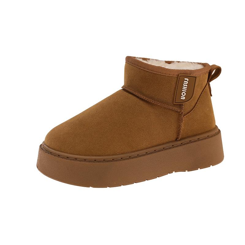 Winter New Short Snow Boots Women's Platform Short Boots Women's Velvet Thermal Cotton Boots