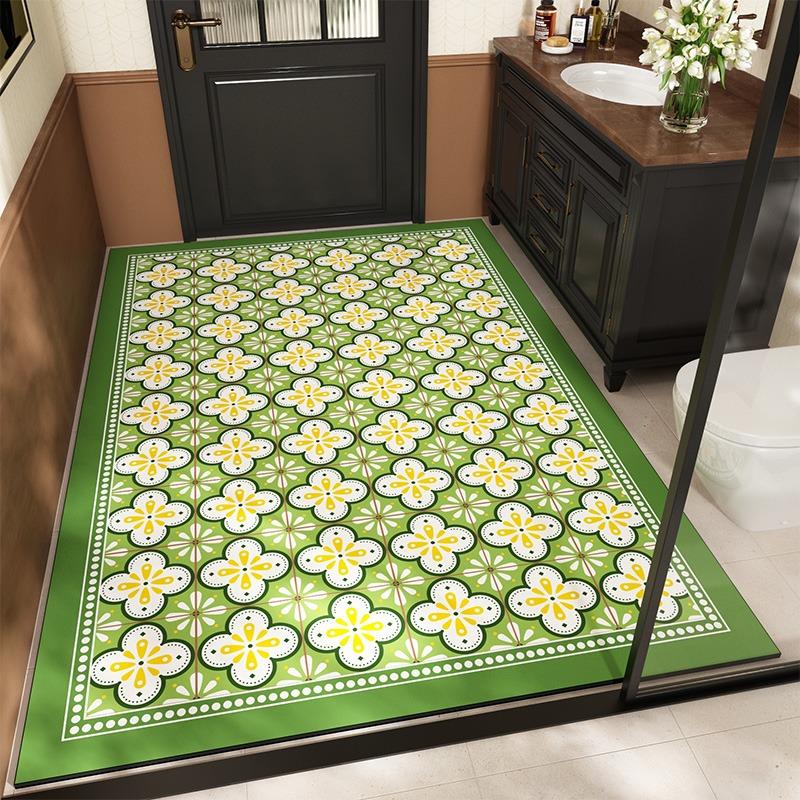 Bathroom Rug Absorbent Floor Mat Pvc Soft Diatom Mud Non-slip Bath Carpet Home Toilet Entrance Doormat Washroom Area Rugs