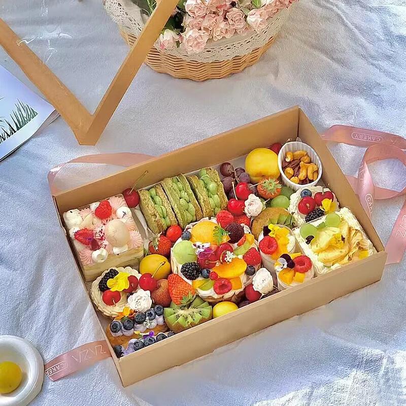 Baizien Kraft Paper Window Food Boxes