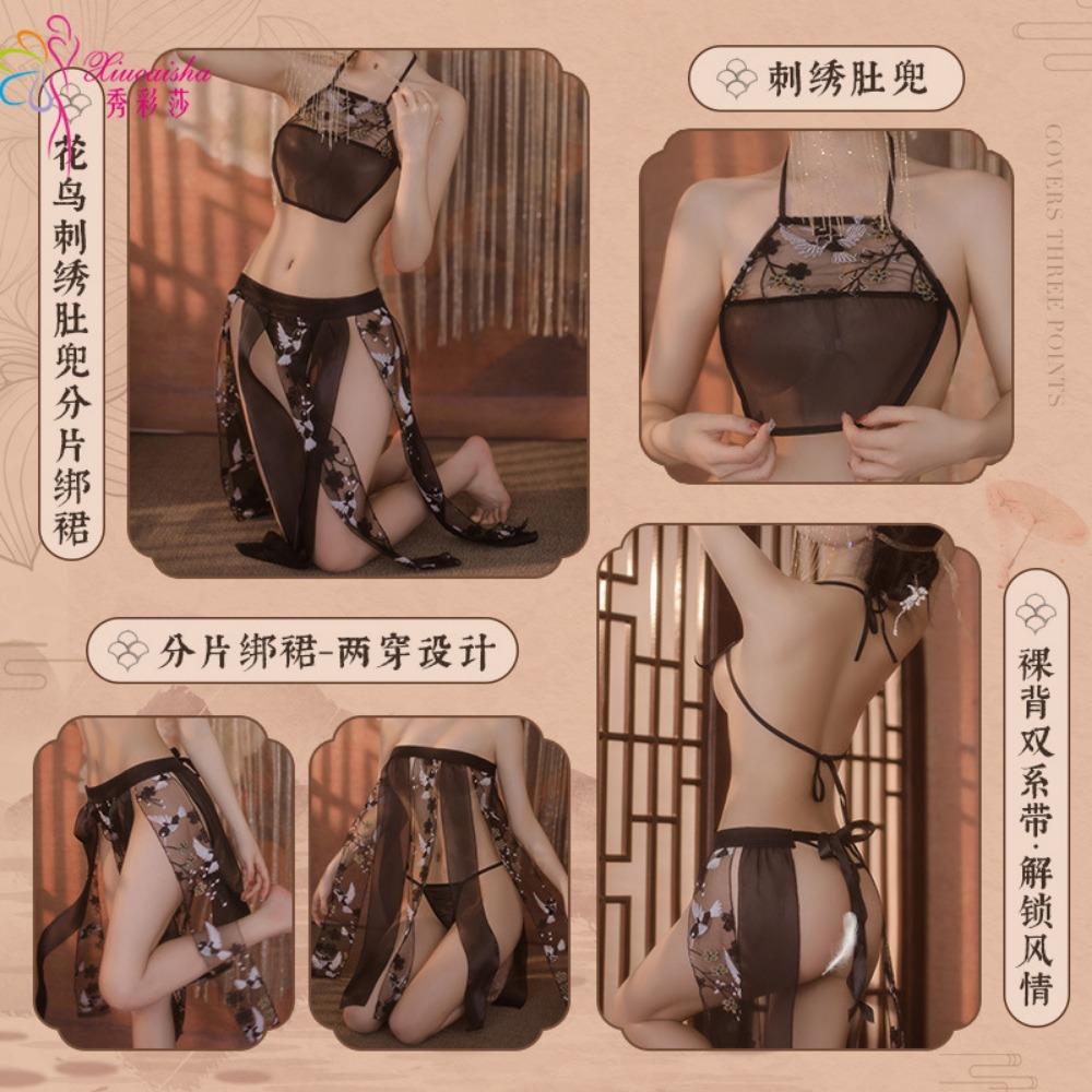 Sexy Lingerie Hanfu Seduction Pajamas Pure Desire Uniform Bed Hot Flirting Antique Suit Passion Belly Pocket