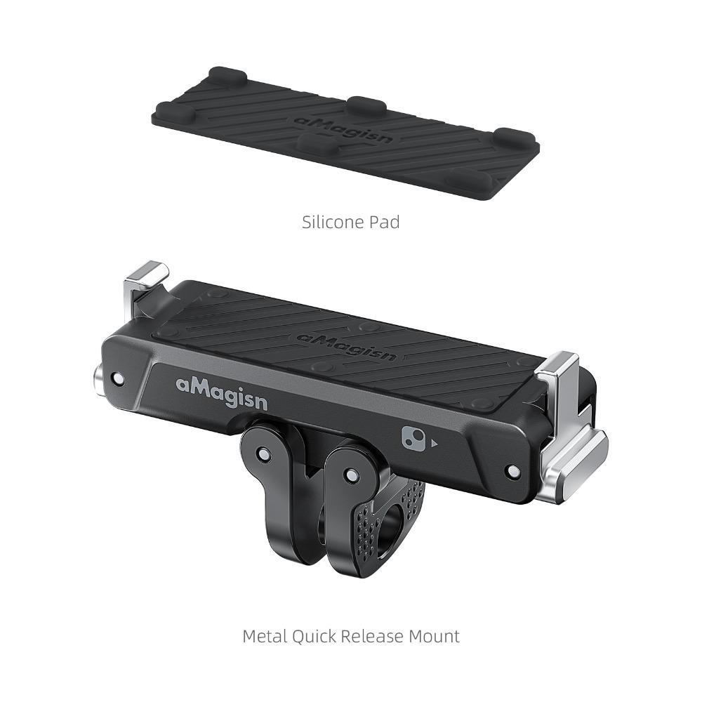 

Quick Release Magnetic Mount Base Aluminum Alloy Foldable Extension Mount Adapter Lightweight for Insta360 Go Ultra
