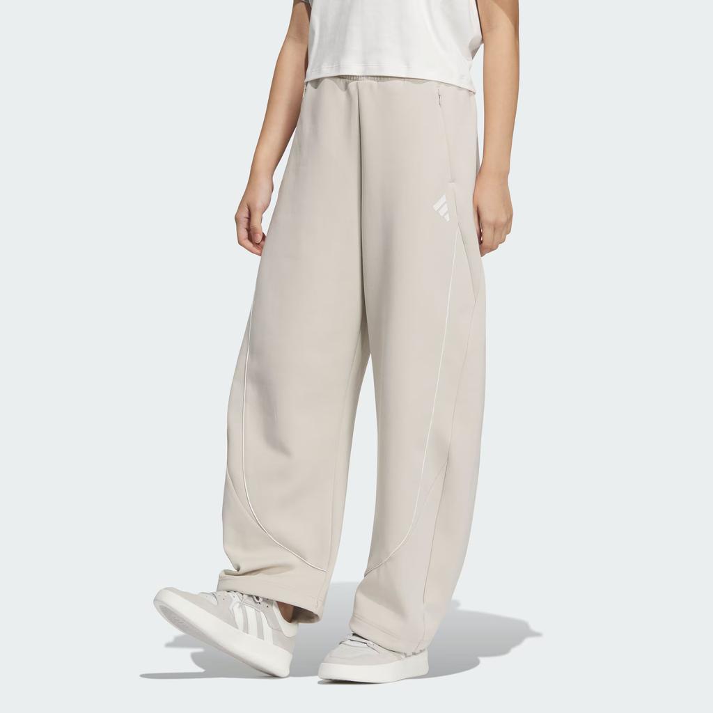 Adidas Comfortable Versatile Fashion Logo Mid-Rise Knitted Sports Pants Women Bottoms Miracle-Alumina-Brown KC0305