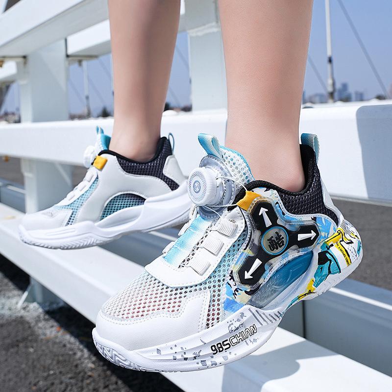 

2025 новые кроссовки для средней школы летние дышащие кроссовки из одинарной сетки для подростков и детей среднего и старшего возраста с мягкой подошвой для бега 44 inner length 270