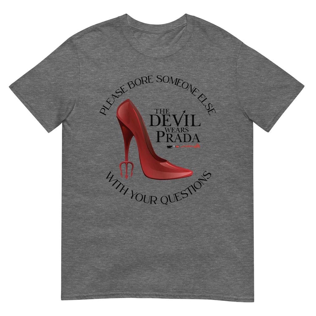 Estate Il Diavolo Veste Prada Miranda Priestly Maglietta unisex in cotone Moda uomo oversize attività all'aperto