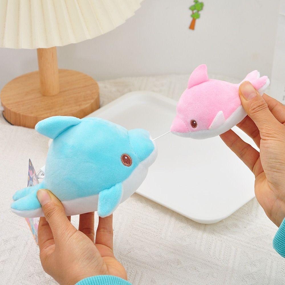 Parent-child Dolphin Shark Doll Simulation Pull String Plush Sea Animal Plush Toy  Children Student