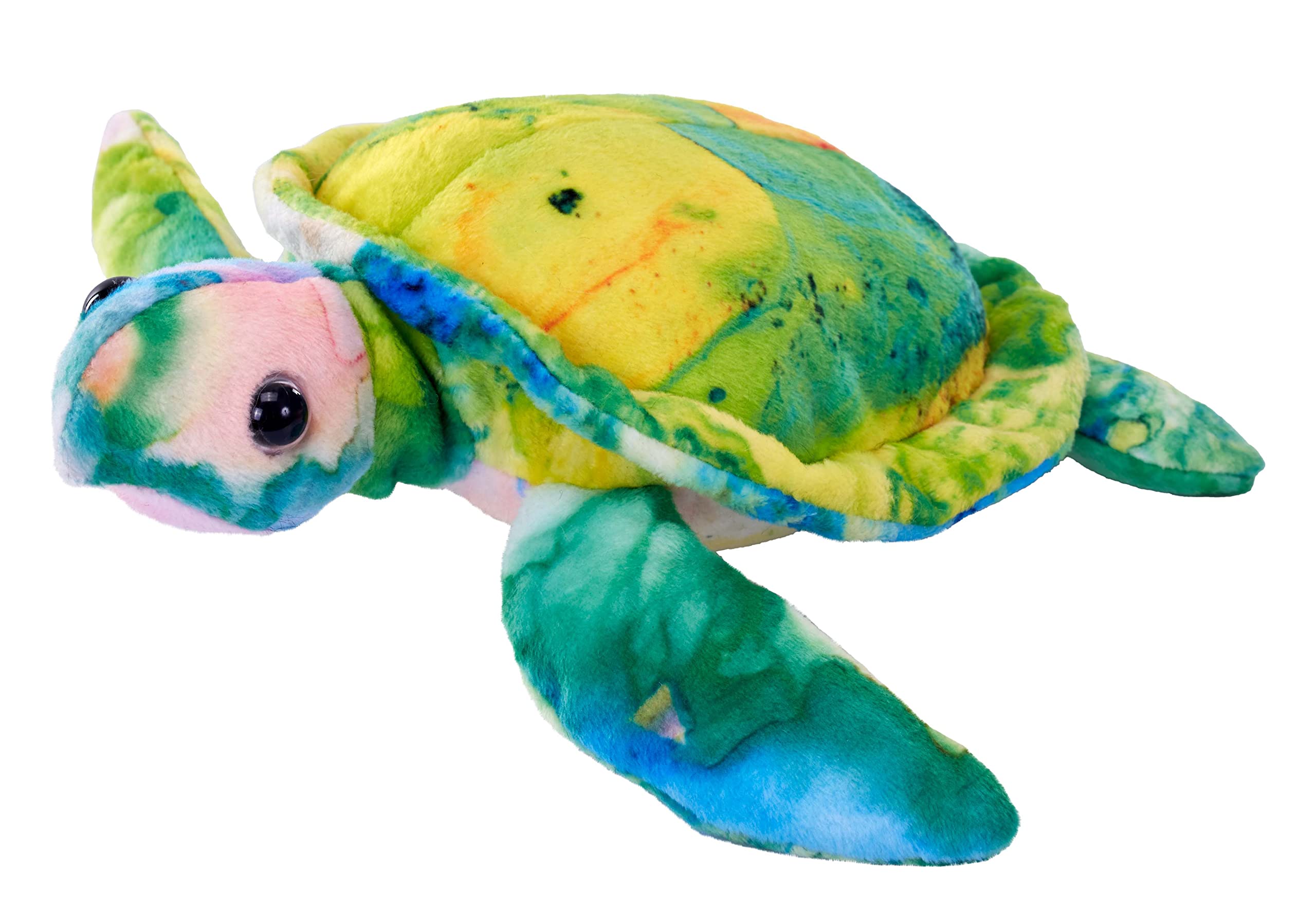 

Wild Republic Atlantis Sea Turtle Plush Toy, Fluffy, Recycled Materials, W22 x D20 x H6cm, 27401