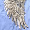 Sequin Appliques Angel Wings Patches Silver Embroidered Patches Sequin Patches  DIY Clothes