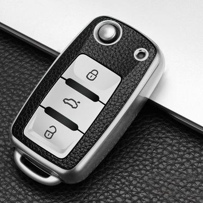 TPU skórzana obudowa kluczyka do samochodu pokrywa dla volkswagena VW Golf 4 5 6 Jetta Polo Passat Skoda Superb Octavia Fabia Seat Ibiza Leon