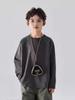 Boys' Long Sleeve T-Shirt: 2025 Spring & Autumn Style, Round Neck, Outdoor Trendy Top for Kids