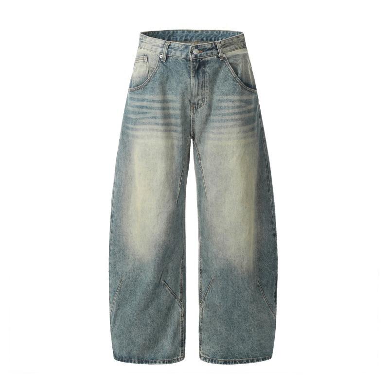 

JYL Unisex Flare Jeans Vintage Washed Bootcut Loose Neutral Style Denim Pants M безодня