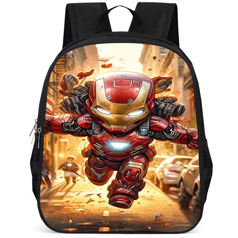 Stylowy plecak dla dzieci Iron Man 15 cali, duża pojemność, lekki, wykonany z tkaniny Oxford