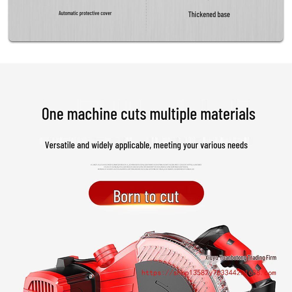 High Precision 10" Aluminum Alloy Miter Saw, 45º Multifunctional Cutting Machine