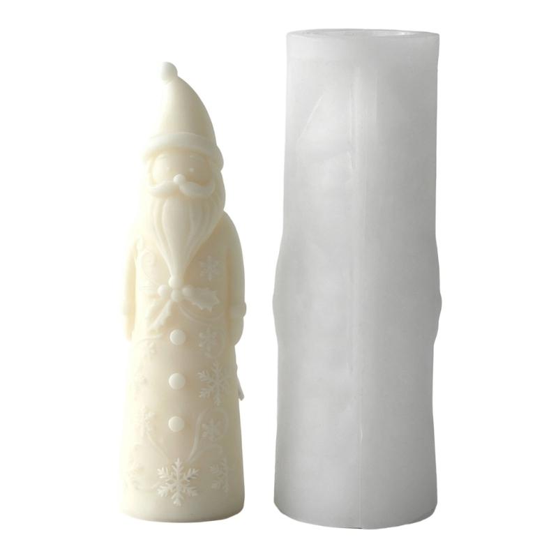 Flexible Candle Casting Form Requiring No Assembly, with Raised Christmas Character Relief for Holiday Projects
