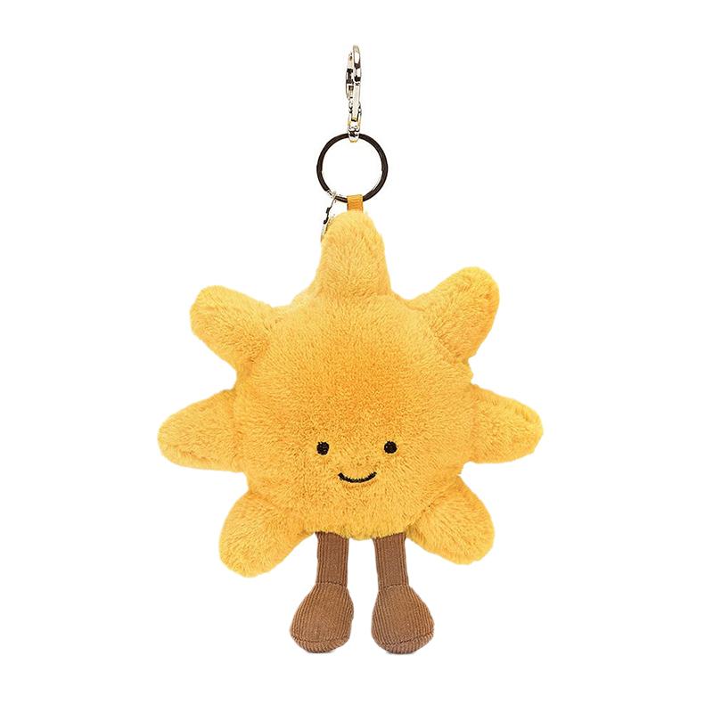 Jellycat Fun Items Series Sun Bag Charm Yellow Doll Plush Pendant 14cm Height
