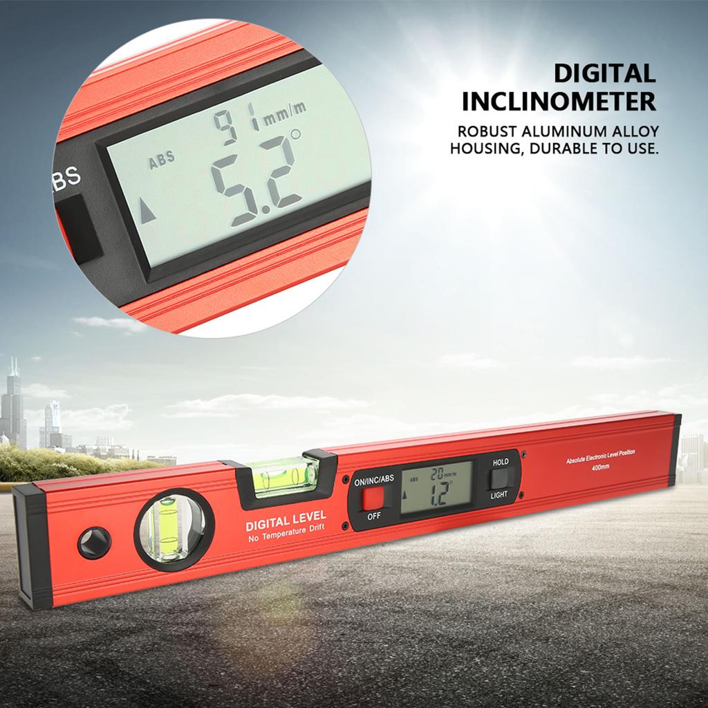 Digital Aluminum Alloy Magnetic Angle Finder Level 4 X 90° Inclinometer Digital Angle Finder Ruler Digital Angle Finder Level