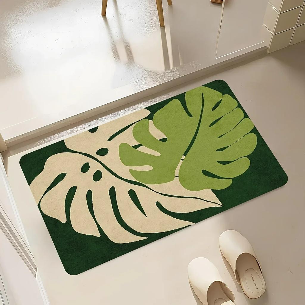 1PC Flowers Pattern Home Door Mats Kitchen Rugs Non-Slip Pop Design Bathroom Rugs Bath Mat Carpet for Home Sink Laundry Decor