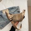 Minimalist Outdoor Single Shoulder Bag With Cable Stitch Urban Style For Daily Use