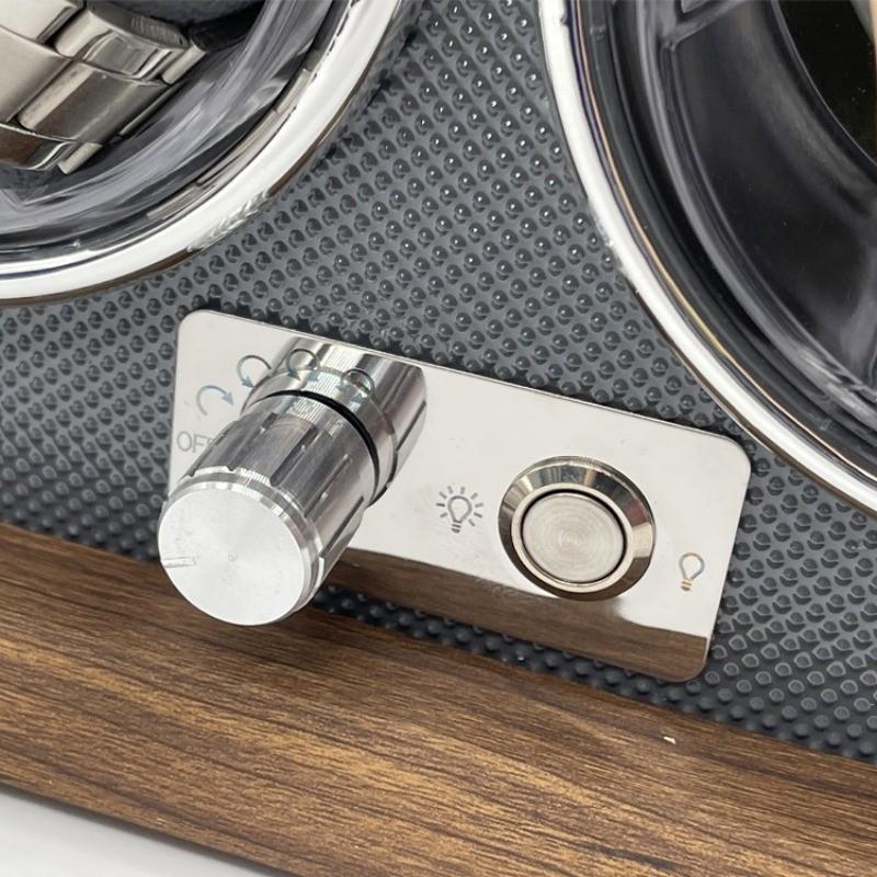 5 Rotation Watch Storage Display Box Double Watch Winder with Quiet Motor Mode Setting Automatic Watch Winder