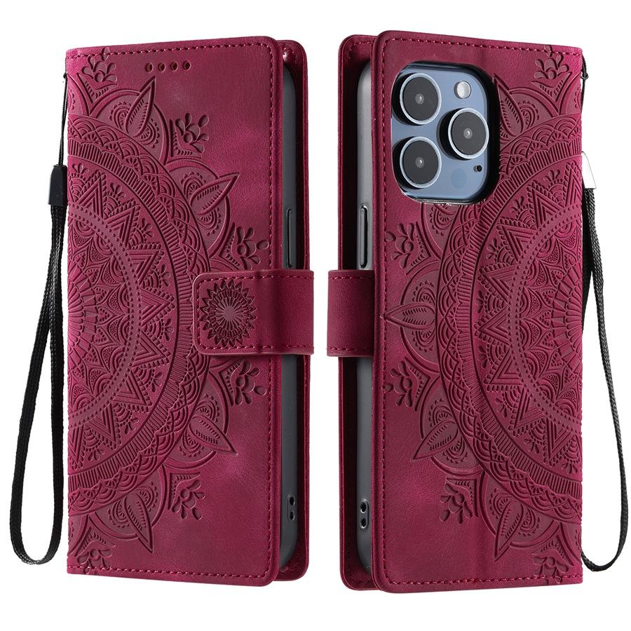 

Чехол-кошелек с тиснением Tribal для iPhone 16 15 14 13 12 11 16e 13 Pro Max 14 Plus X XR 7 8 SE с фоторамкой и подставкой iPhone 13 Pro