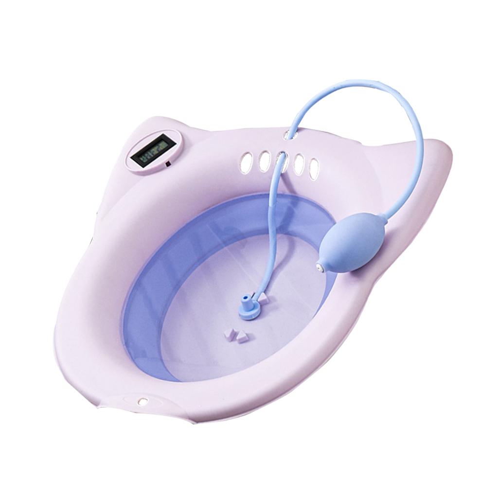 Bath for Toilet Seat Soaking Seat with Hanging Hole Hip Basin Toilet Tub for Elderly