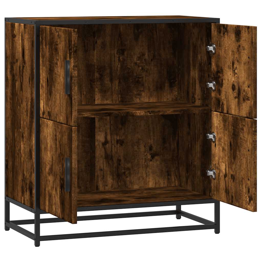Vidaxl Komoda, Przydymiony Dąb, 68X35X76 Cm, Materiał Drewnopochodny